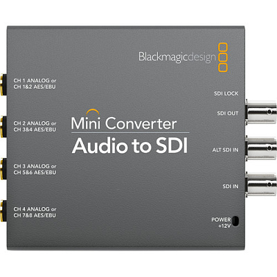 Конвертер Blackmagic Design Audio to SDI Mini Converter с адаптером питания