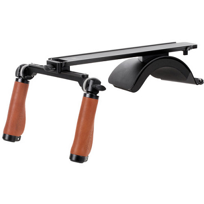 Wooden Camera Shoulder Rig v3 (Leather Handles)