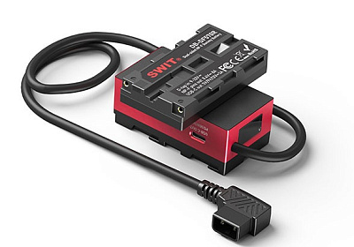 Кабель питания Swit поворотный DB-DF570R D-Tap - NP-F (двойная пустышка)