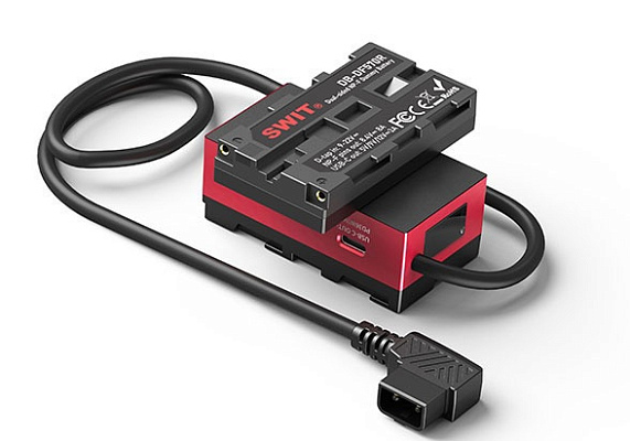 Кабель питания Swit поворотный DB-DF570R D-Tap - NP-F (двойная пустышка)
