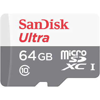 Карта памяти microSDXC SanDisk Ultra UHS-I 64 ГБ