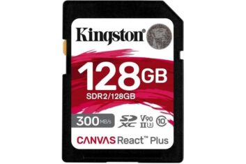 Карта памяти SDXC Kingston Canvas React Plus (V90; 128gb; W 260MB/s)
