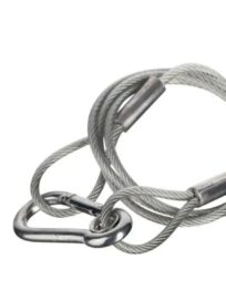 Страховочный трос с двумя карабинами 80см 6мм