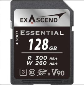 Карта памяти SDXC Exascend Essential  (V90; 128gb; W 260MB/s)